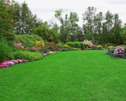 Green Lawn in Landscaped Formal Garden